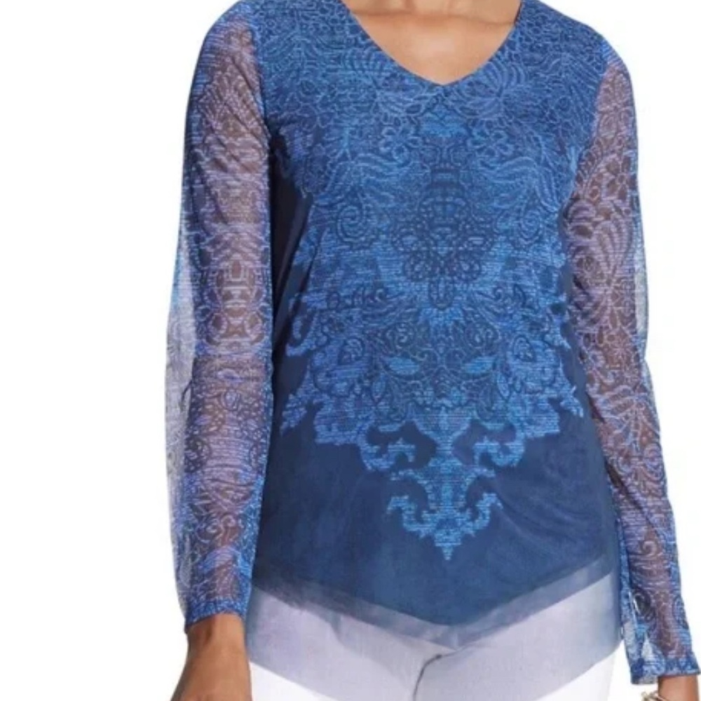 Chico's Blue Lace Blouse
